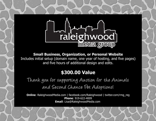 Auction for the Animals 2010 Raleighwood Media Group Donation