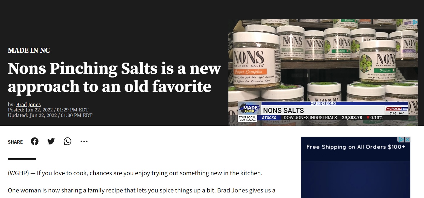 Nons Featured on My Fox 8