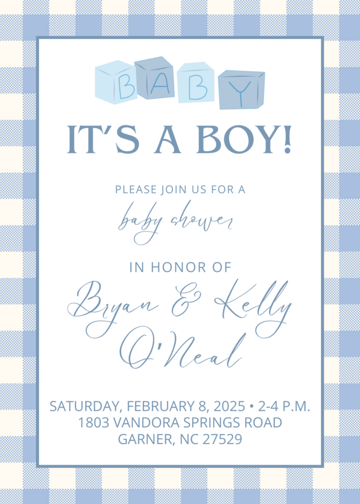 Custom Event Invitation Locally Designed and Printed in Raleigh, NC, by Raleighwood Media Group + Raleighwood Event Group