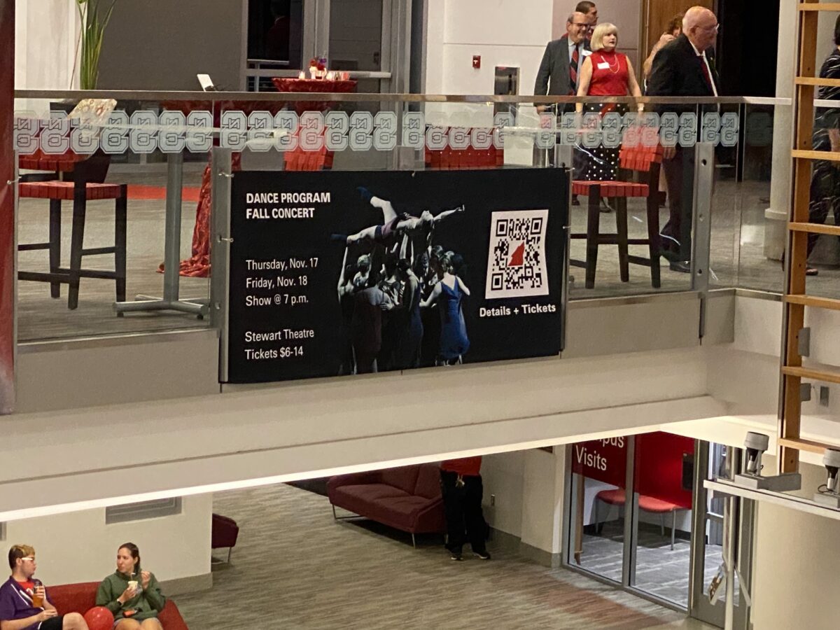 Oversize Banner for Indoor Advertising Produced for NC State Department of Performing Arts and Technology