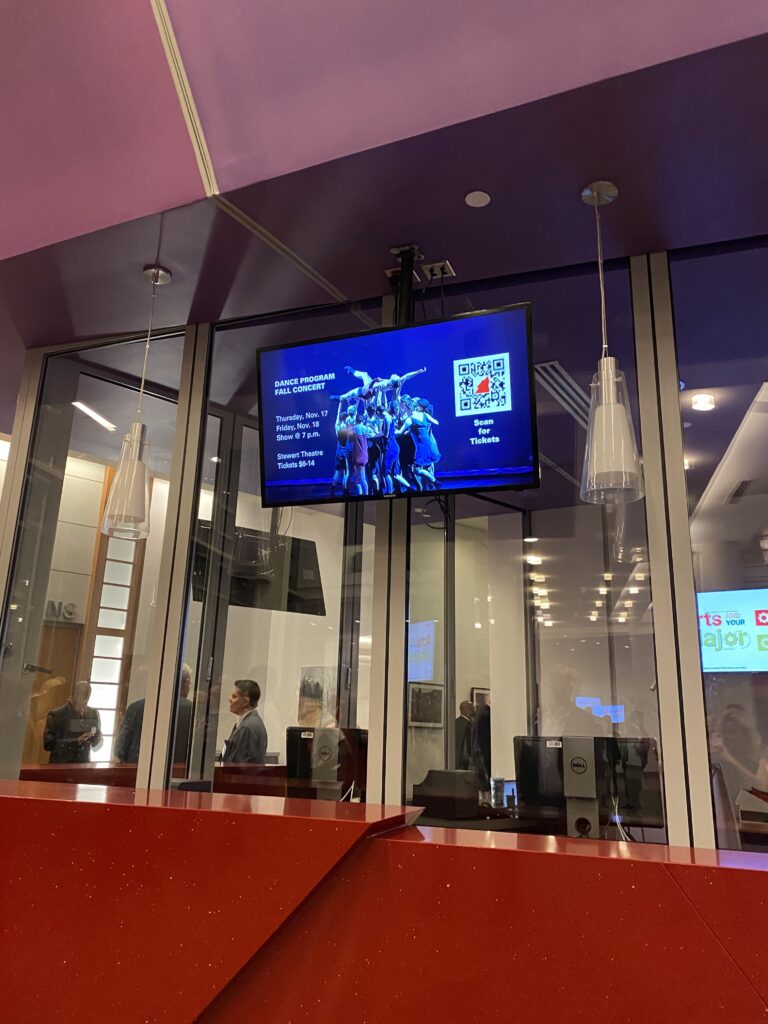 Indoor Signage for Advertising Produced for NC State Department of Performing Arts and Technology